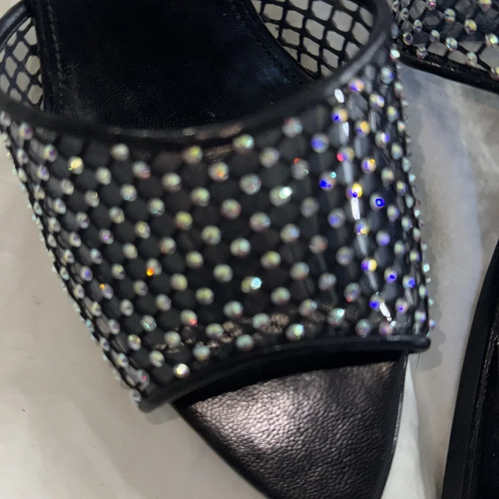 Saint Laurent Mesh Rhinestone Mules size 37 - Picture 5 of 7